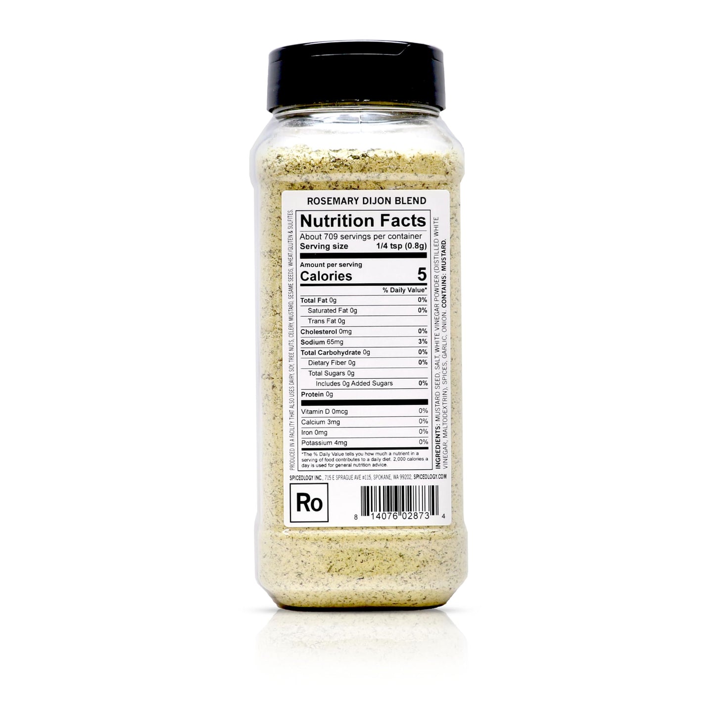 Spiceology Rosemary Dijon Spice Blend - All-Purpose Rub - 20 oz - Ideal for Dressings, Sauces, Meats, and Vegetables