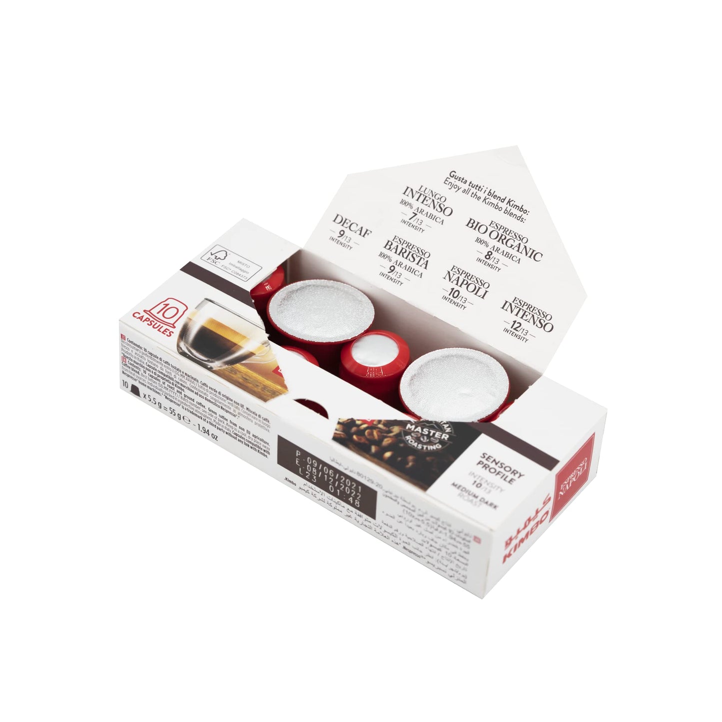 Kimbo Espresso Napoli Coffee compact pieces - Medium to Dark Roast - 10 Count - Compatible with Single Serve Machines
