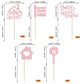 Rssta i Cupcake Toppers 30 Pack Pink Glitter Housewarming Decorations