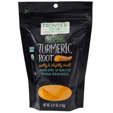 Frontier Co-Op Turmeric Root Powder, 6.21-Ounce Bag - Organic Turmeric Powder - Made With Ground Turmeric Roots - Perfect For Cooking & Herbal Uses