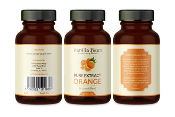 Pure Orange Extract For Baking And Flavoring - 4 Oz - Premium Quality Natural Flavors For Baked Goods, Desserts, & Cooking