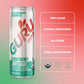 GURU Organic Energy Drink, Zero Sugar, Wild Strawberry Watermelon, 12 Fl Oz, Pack of 24, Vegan, Gluten Free, Plant-Based Caffeine