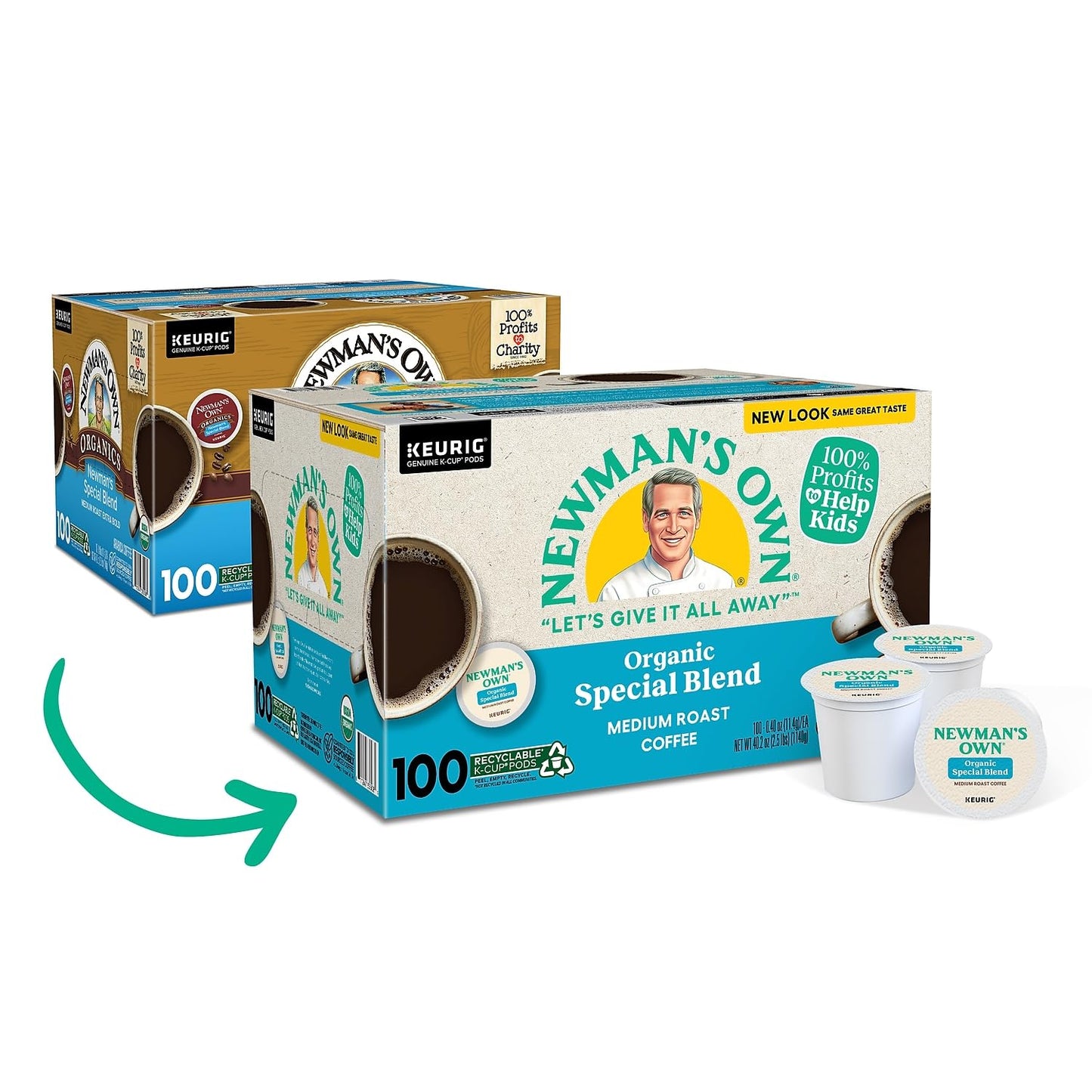Newmans Own Special Extra Bold Blend Coffee Single-Serve K-Cups  Medium Roast  100 Count (Packaging May Vary)