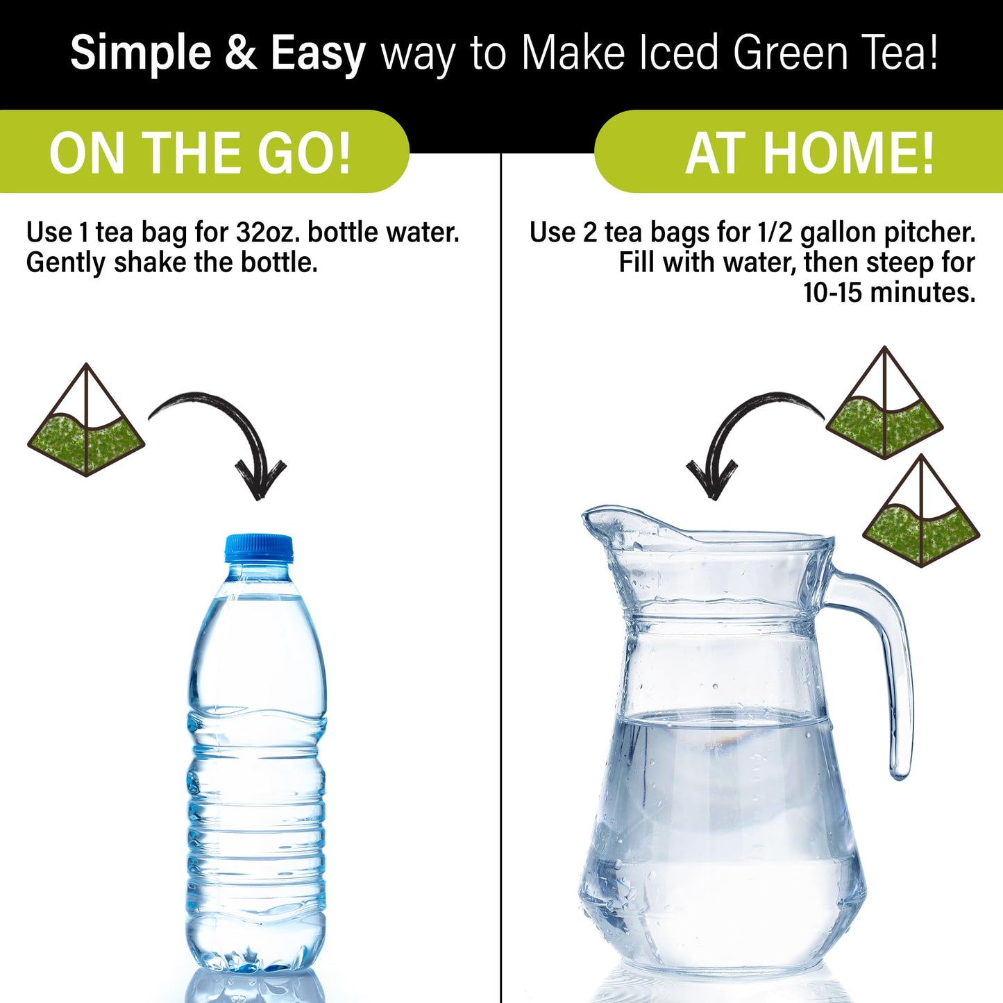 Maeda-En Iced Green Tea Bulk 120 Tea Bags Premium Japanese Origin Individually Wrapped Mesh Loose Teabag 04121 2Pk