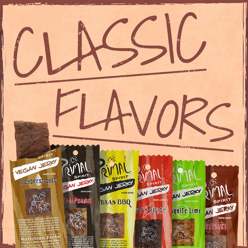 Primal Spirit Foods Primal Hickory Smoked Meatless Jerky, 1 Ounce, Model 73117