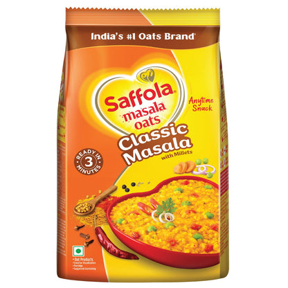 Saffola Masala Oats Classic Masala, 500 grams (17.63 oz) - Vegetarian