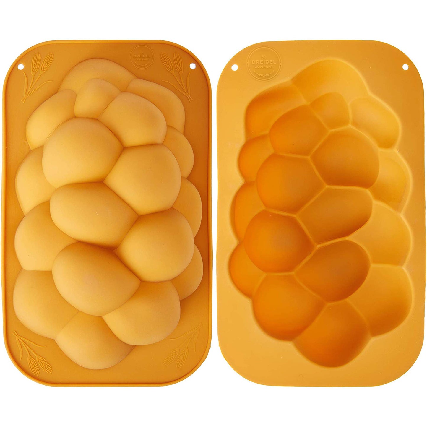 The Dreidel Company Silicone Challah Braid Bread Mold Bakeware, Perfect Kosher Challah Braided Baking Mold Pan, No Shaping Requi