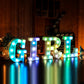 Enshui Light Up Letters Marquee Letters - Colorful Led Letters Lights Alphabet, Battery Powered Color Changing Light Up Letters
