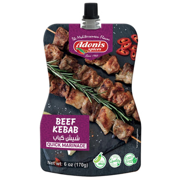 Adonis - Beef Kebab Quick Marinade, 6 oz (170g), Ready to Use Liquid Seasoning Marinade