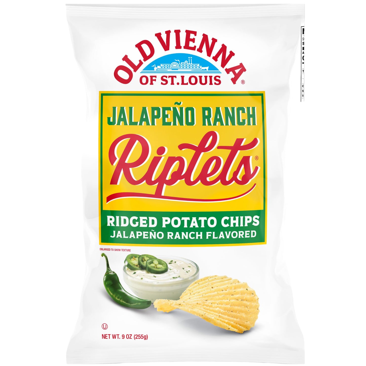 Old Vienna Of St. Louis Ridged Potato Chips 9Oz Bags Variety (4 Pack) Snack Box By Tranadaco