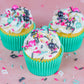 Fancy Cupcake Sprinkles, Edible Light Pink And Blue Confetti Cake Sprinkles Space Sprinkles For Cupcake Decorating Music Note Pe