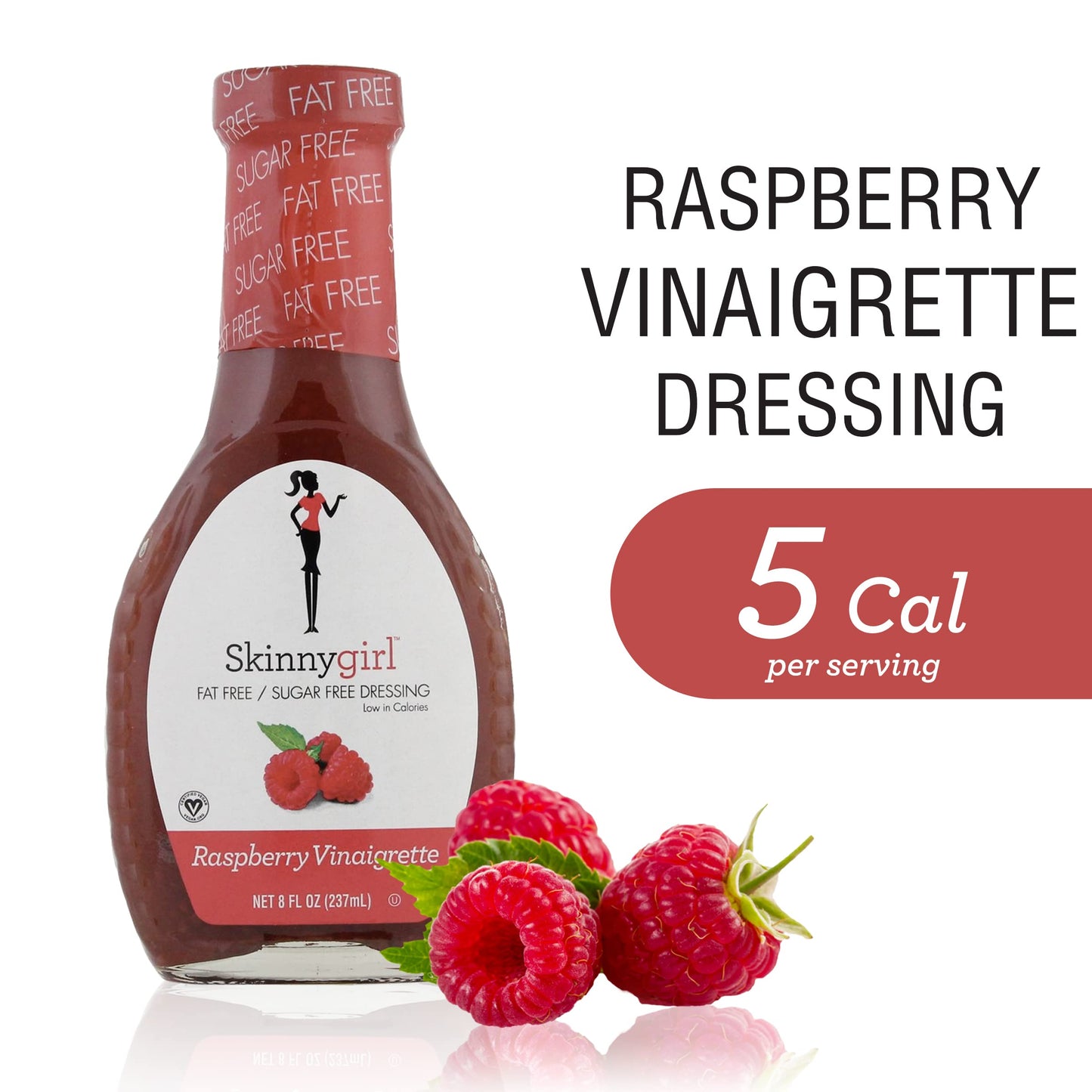 Skinnygirl Fat-Free Salad Dressing, Sugar-Free Raspberry Vinaigrette, 8 Ounce