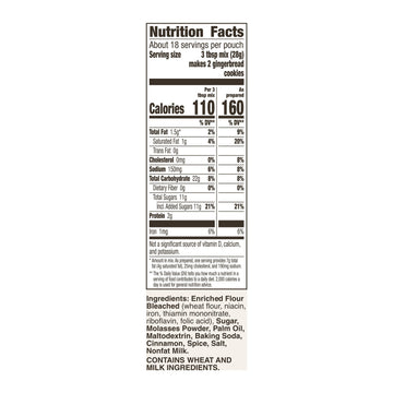 Betty Crocker Gingerbread Cookie Baking Mix, 17.5 oz.