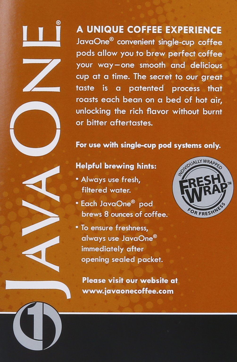 Java One Colombian 100% Coffee, 14-Count Pods (Pack Of 6)