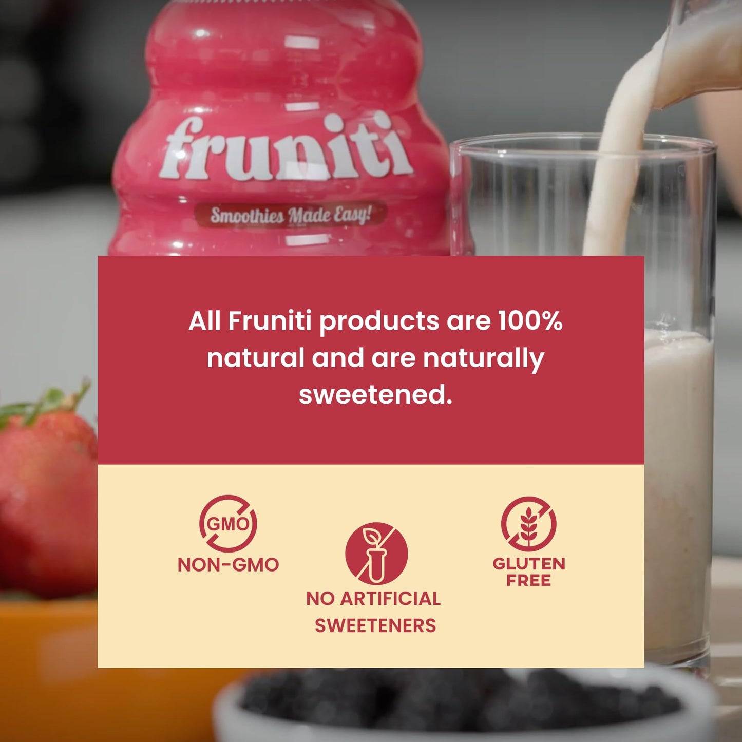 Fruniti Superfruit Medley Smoothie Mix - Antioxidant - No Sugar Added - Tumeric, Acai, Goji, Elderberry, Blueberries, Pomegranat