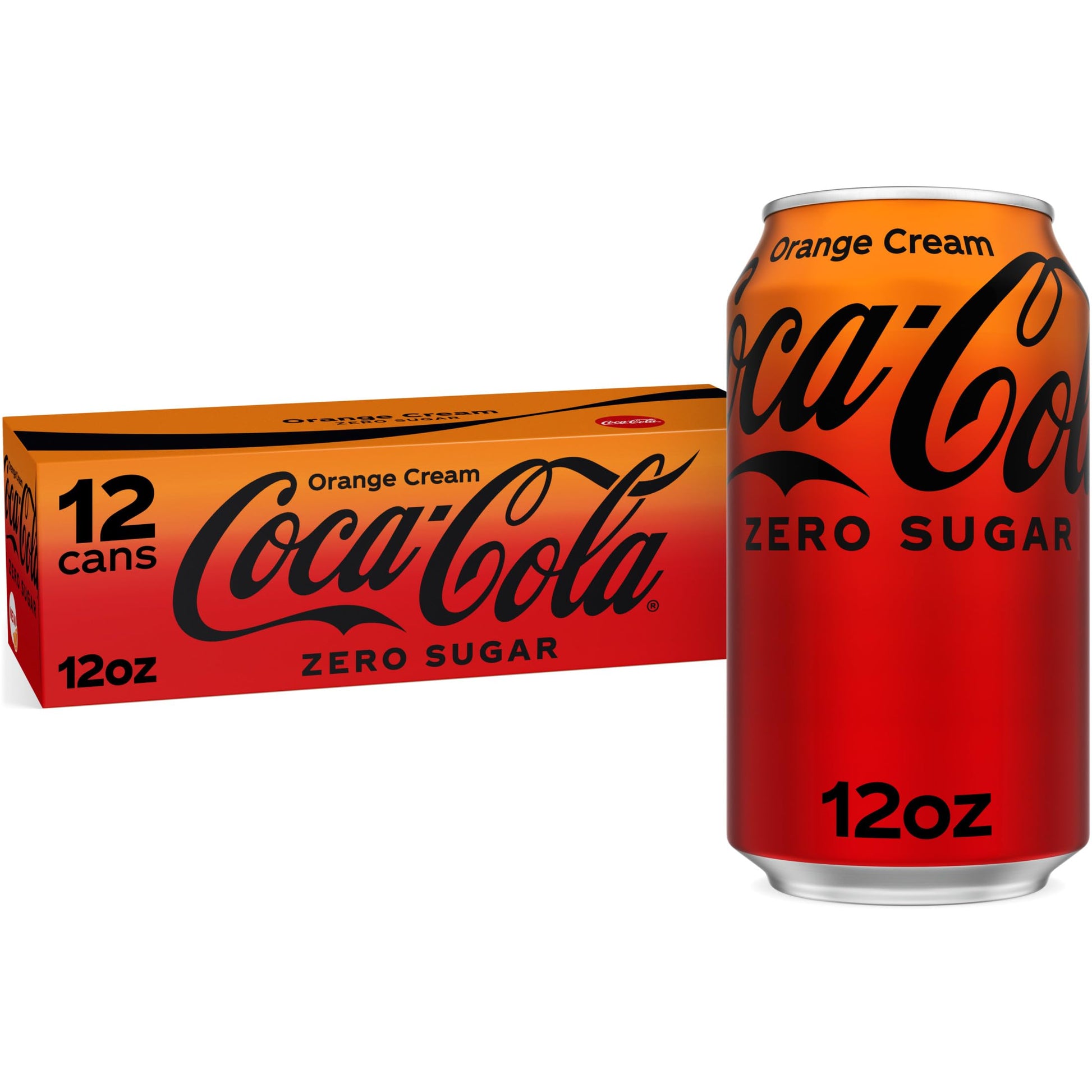 Coca-Cola Zero Sugar Coke Orange Cream 12oz 12pk - Zero Sugar Soft Drink