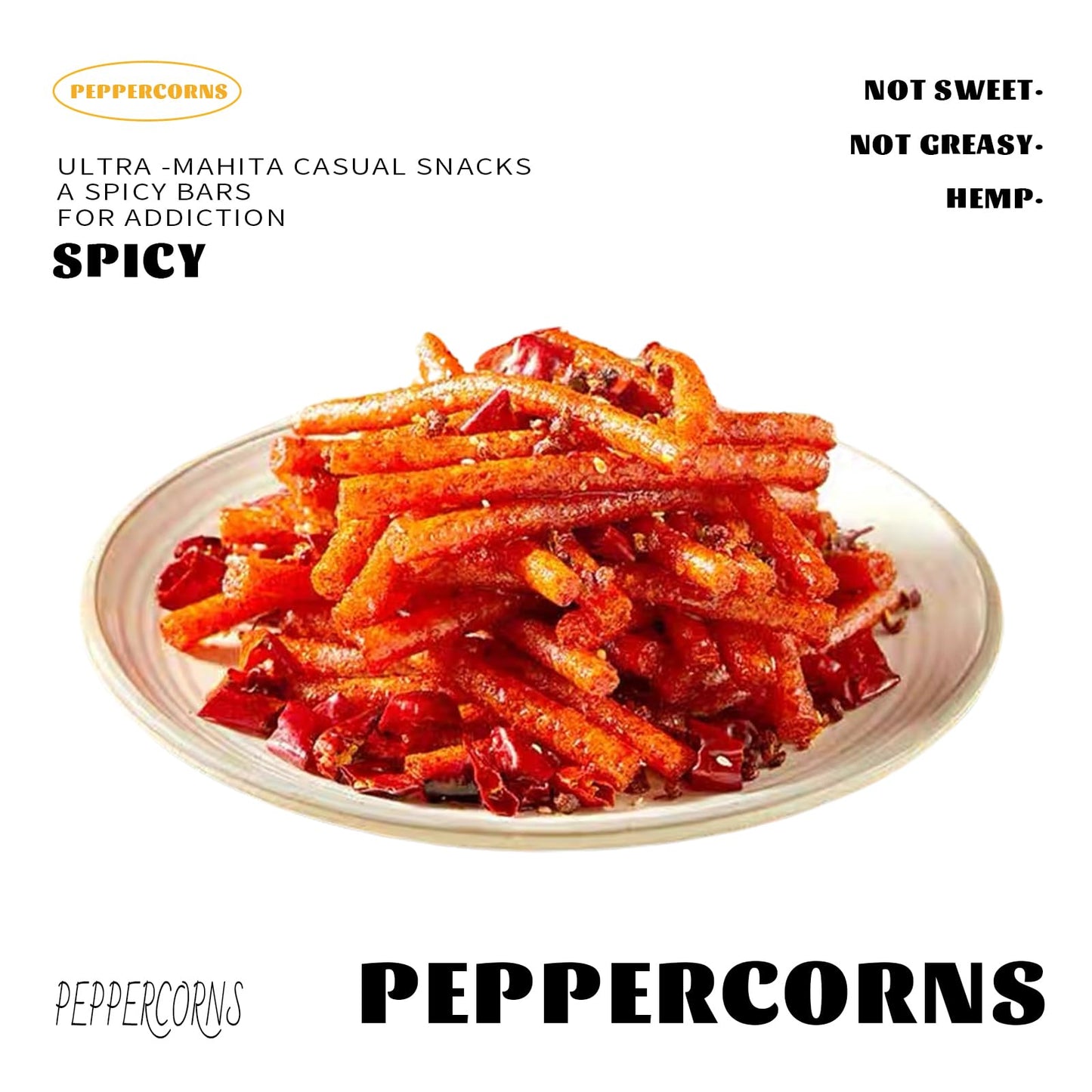 Spicy Strips - (Common Prickly Ash Flavor) Spicy Gluten Latiao, Chinese Special Casual Snack Food, Made From Wheat/Chili/Spice,