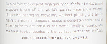 Antipodes - Sparkling Water - 16.9 oz (500 mL) (4 Glass Bottles)