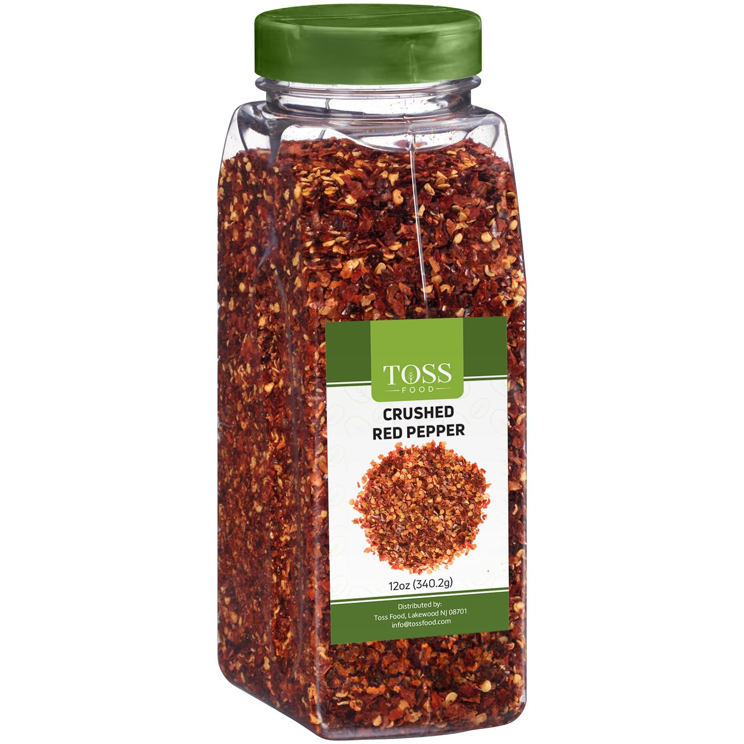 Toss Crushed Red Pepper Flakes, Red Chili Flakes Bulk Spice 12 Oz Container, Hot Pepper Flakes For Pizza Seasoning, Great For Ch