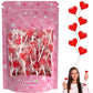 Fruidles Valentine's Heart Lollipops Candy, Red Heart Shaped Hard Candy Lollipop Suckers, Individually Wrapped, 12g Lollipop (Ha