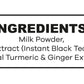 QuikTea Unsweetened Turmeric Ginger Chai Tea Latte - 10 Count Single Box - All Natural Preservative Free Authentic Instant Chai