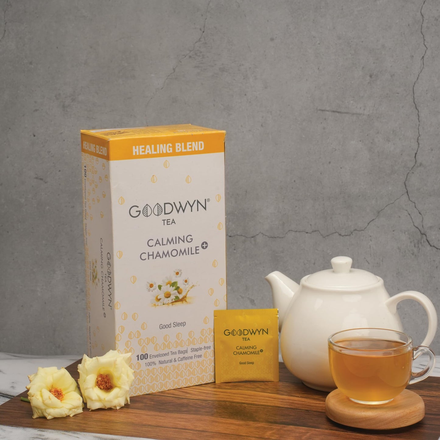 Goodwyn Chamomile Herbal Stress Relief Tea, 100 Tea Bags