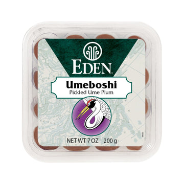 Eden Umeboshi Plum, Japanese Pickled Plum, Wakayama Grown, Whole, Traditionally Made in Japan, No MSG, No Chemical Additives, 7.