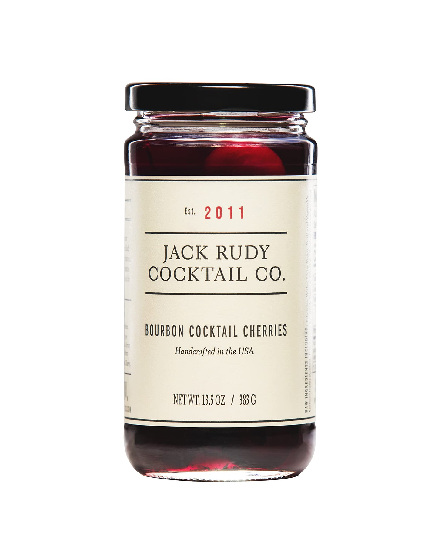 Jack Rudy Cocktail Co Cherries Bourbon Barrel Aged Cocktail Ingredient 13.5 oz