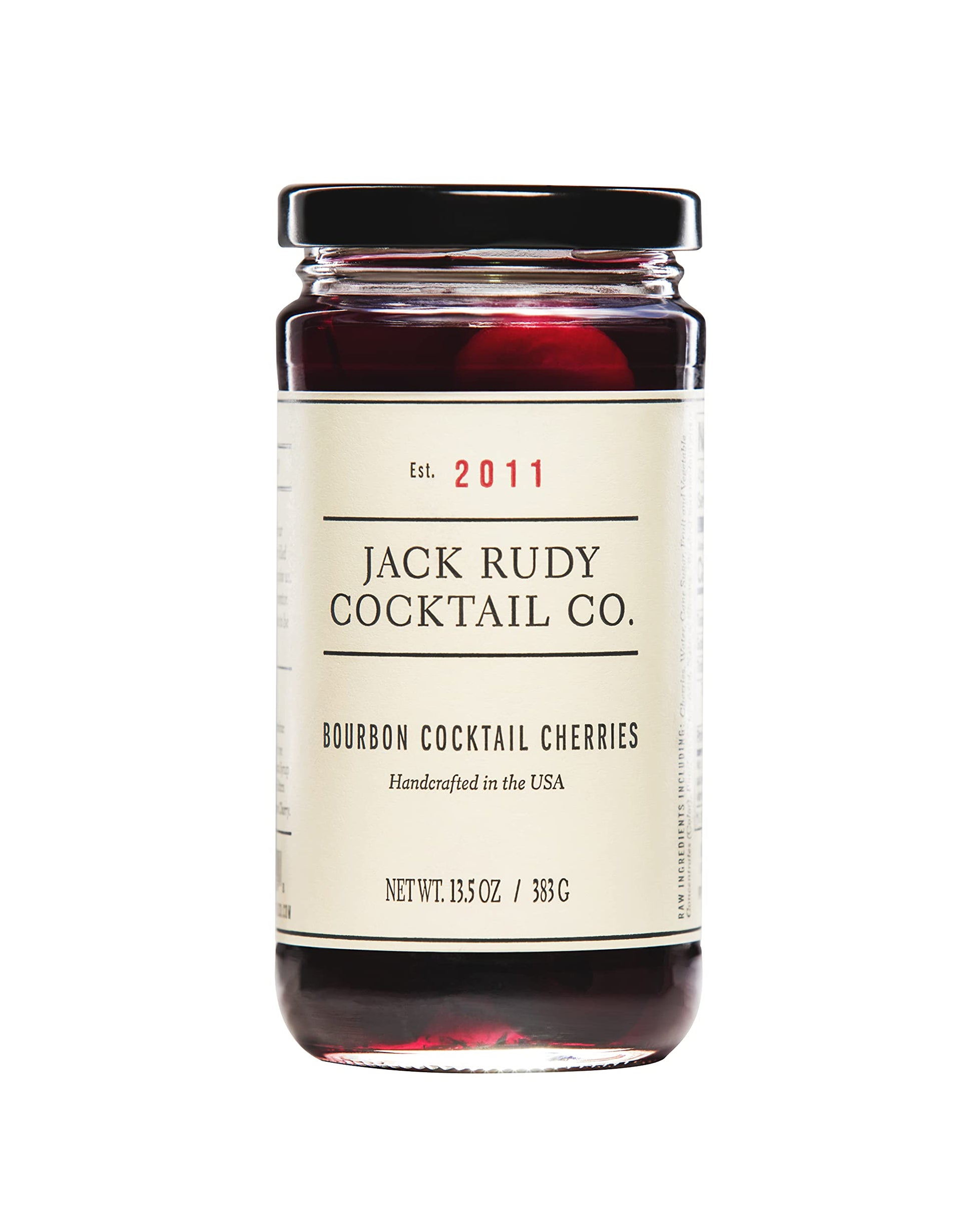 Jack Rudy Cocktail Co Cherries Bourbon Barrel Aged Cocktail Ingredient 13.5 oz