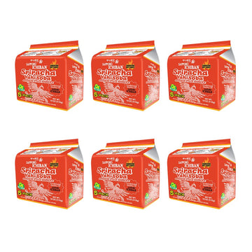 [Sapporo Ichiban] Sriracha Yakisoba, Spicy Chow Mein, No. 1 Tasting Japanese Instant Noodles (3.6 Oz/102 G) (30 Packs)
