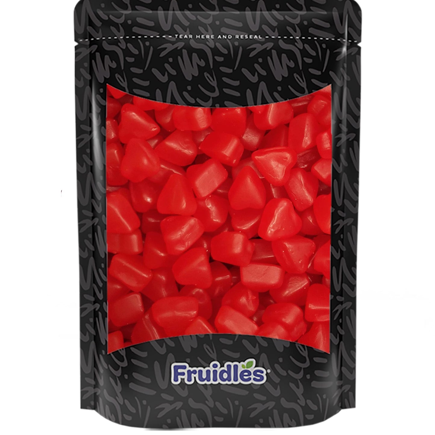 Fruidles Valentines Cherry JuJu Hearts Jelly, Delicious Gummy Candy, Fun and Festive Holiday Snacking, Party Favor (1 Pound)