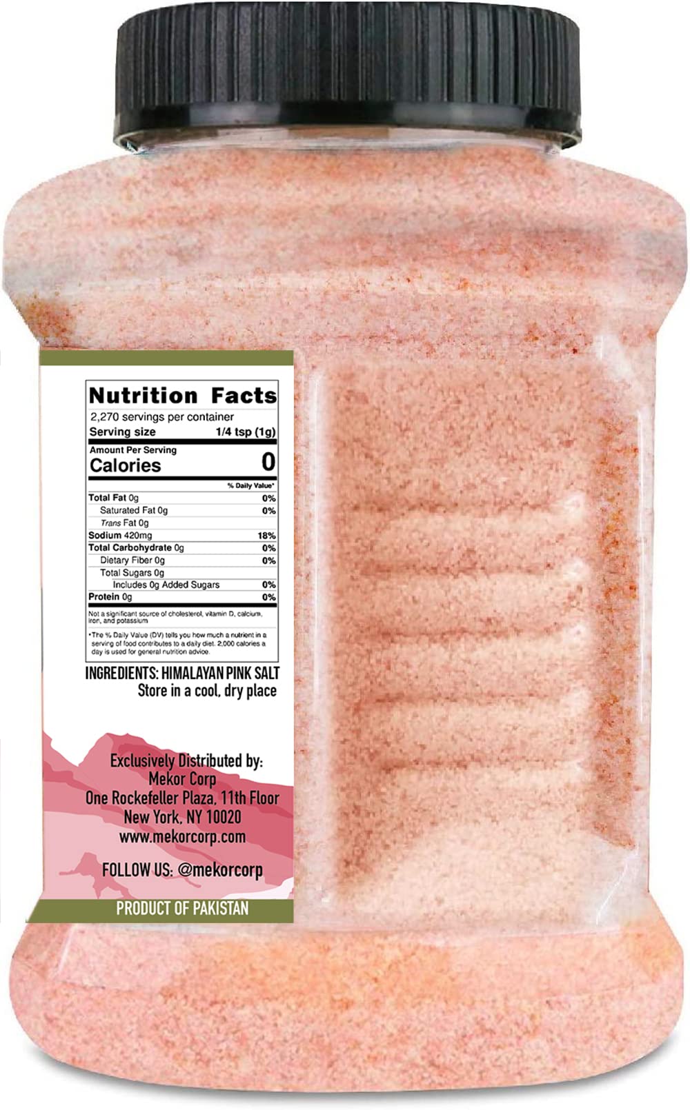 Good Tierra Himalayan Pink Salt in Jar - Extra-Fine Grain - 5 lb. (4 Pack)