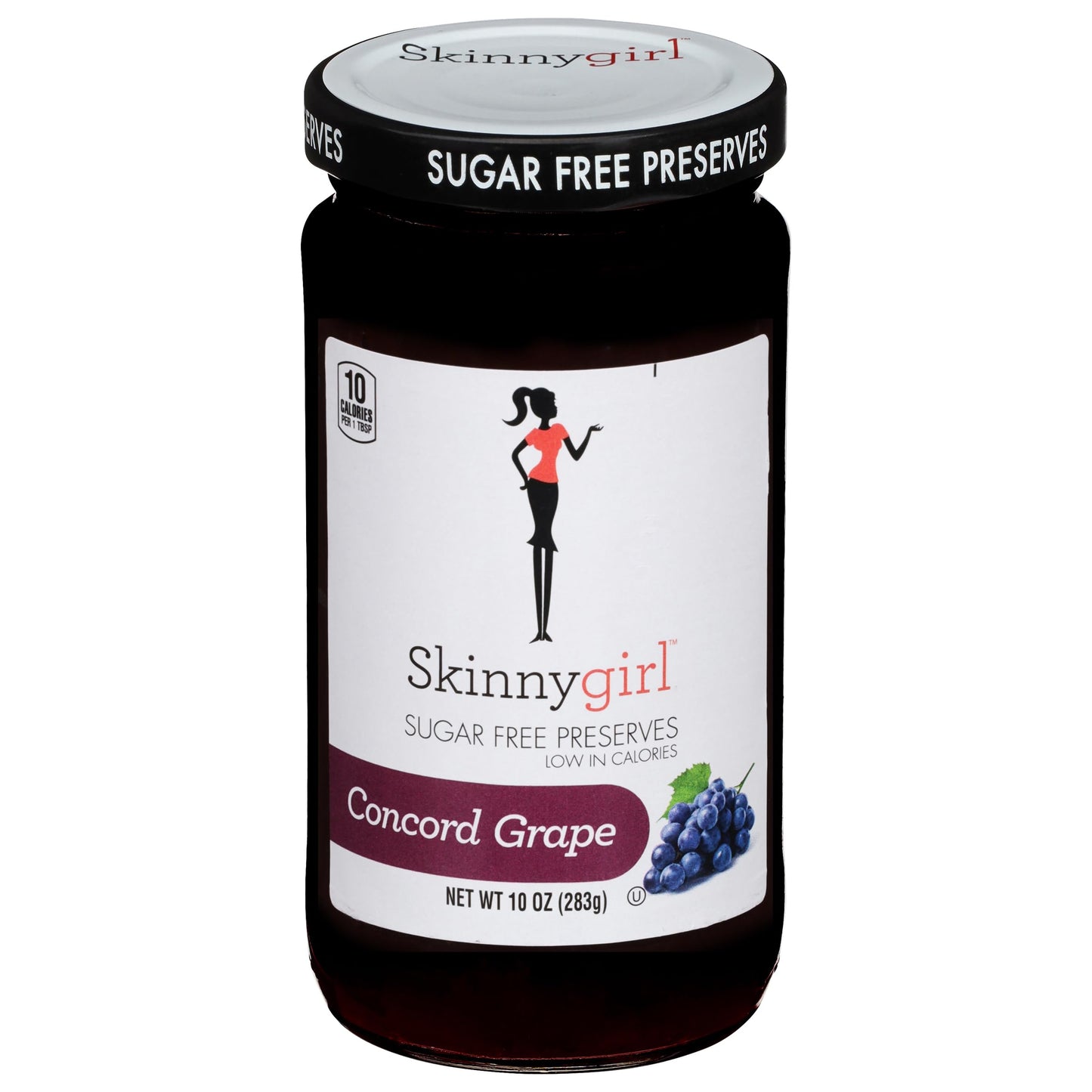 Skinnygirl Sugar Free Preserves, Merlot Grape, 10 Ounce (Pack of 6), Brown