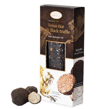 Black Venus Rice with Black Summer Truffle Tuber Aestivum Vitt, Rich in Antioxidants, Fibres, Vitamin E, Healthy Weight Body Con