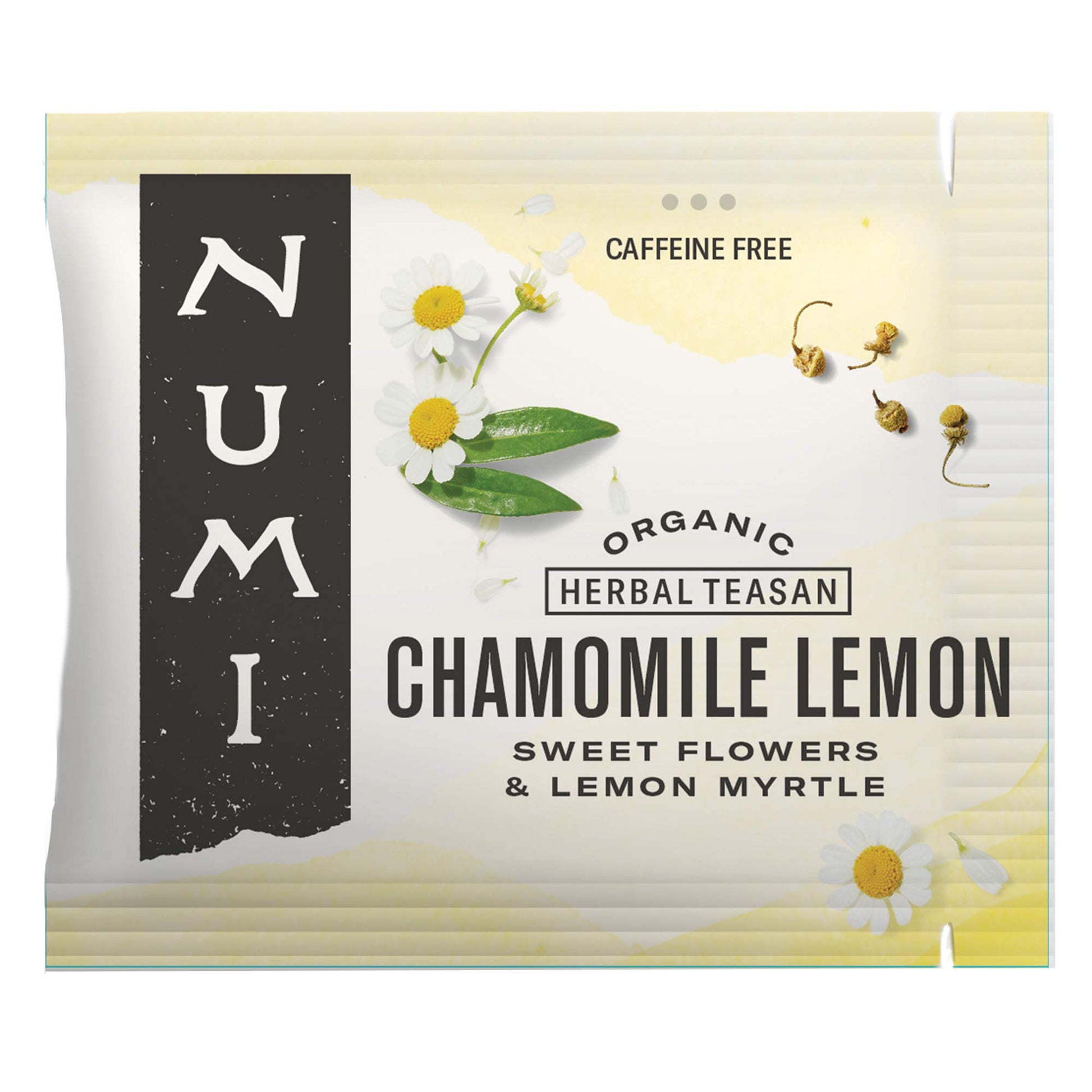 Numi Organic Chamomile Lemon Tea, 100 Tea Bags, Herbal Tea, Egyptian Chamomile & Lemon Myrtle, Caffeine Free