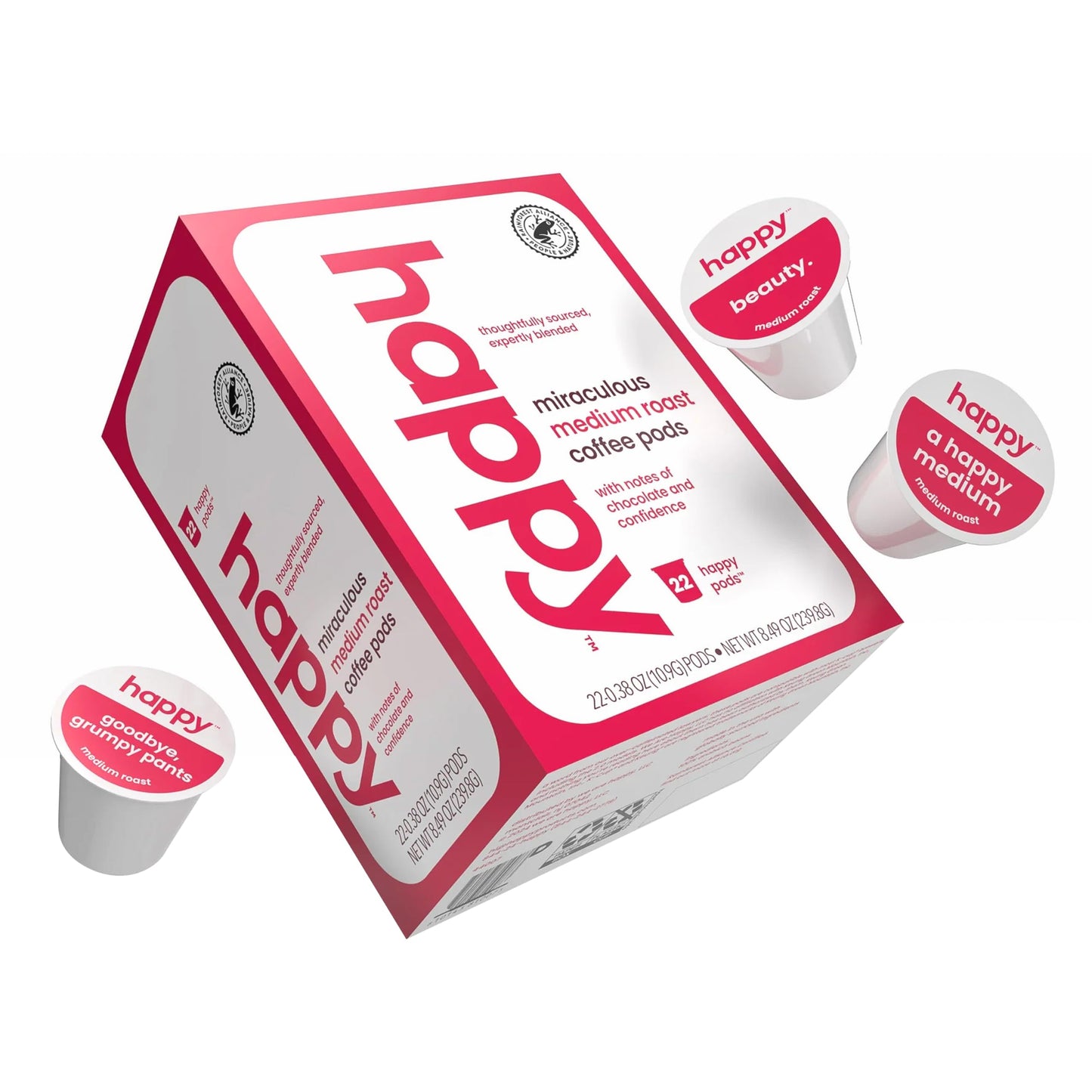 We Are Happy Medium Roast Coffee Pods, 22 Count, Notes of Chocolate & Confidence, Compatible with K-Cup Brewers
