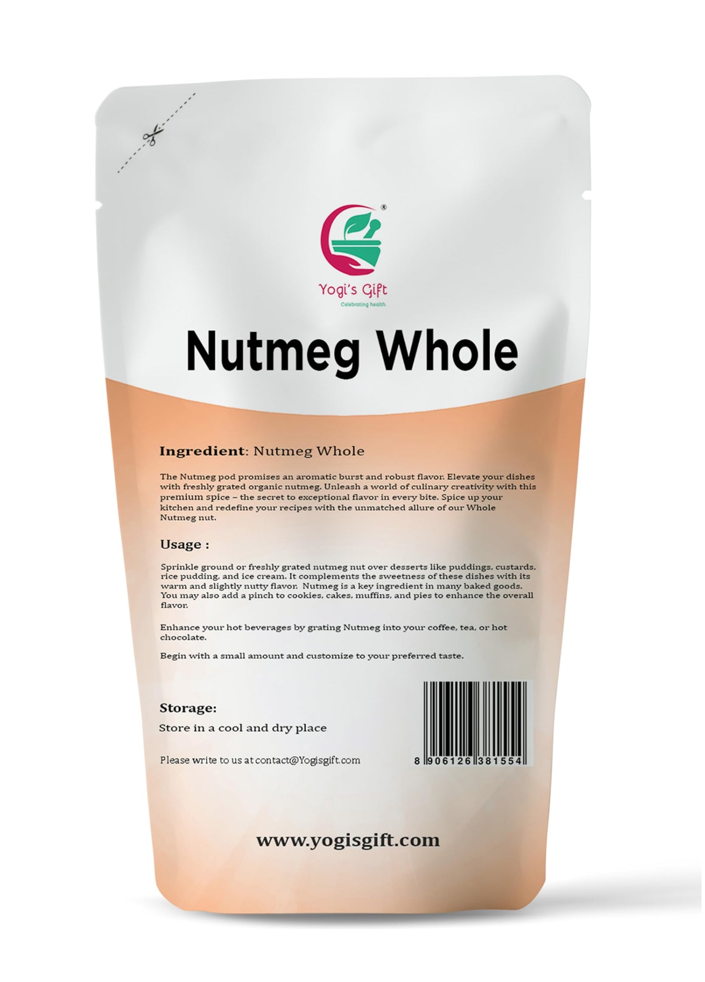 Nutmeg Whole 4Oz | Excellent Aroma And Incredible Flavor | Nuez Moscada Entera | Non- Gmo, Ethically Sourced | By Yogis Gift®