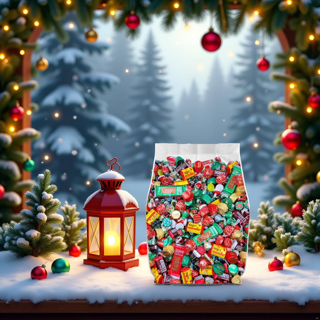 Assorted Christmas Chocolate Variety Pack - 5lb Bulk Christmas Candy Individually Wrapped for Stocking Stuffers  Party Favors  Secret Santa  Gift Bags and Holiday  - Assorted Holiday Candy Bulk Mix - 5 Pounds