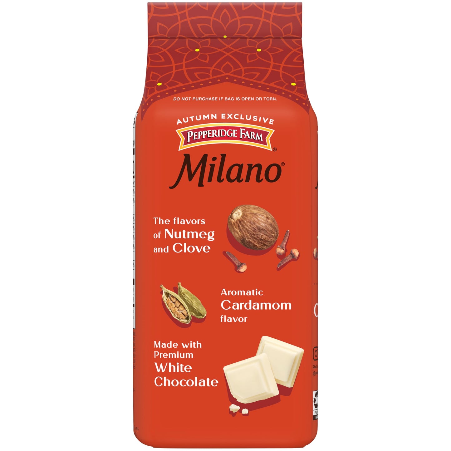 Pepperidge Farm Milano Chai Latte White Chocolate Cookies, 5.6 Oz Bag, Pack of 1