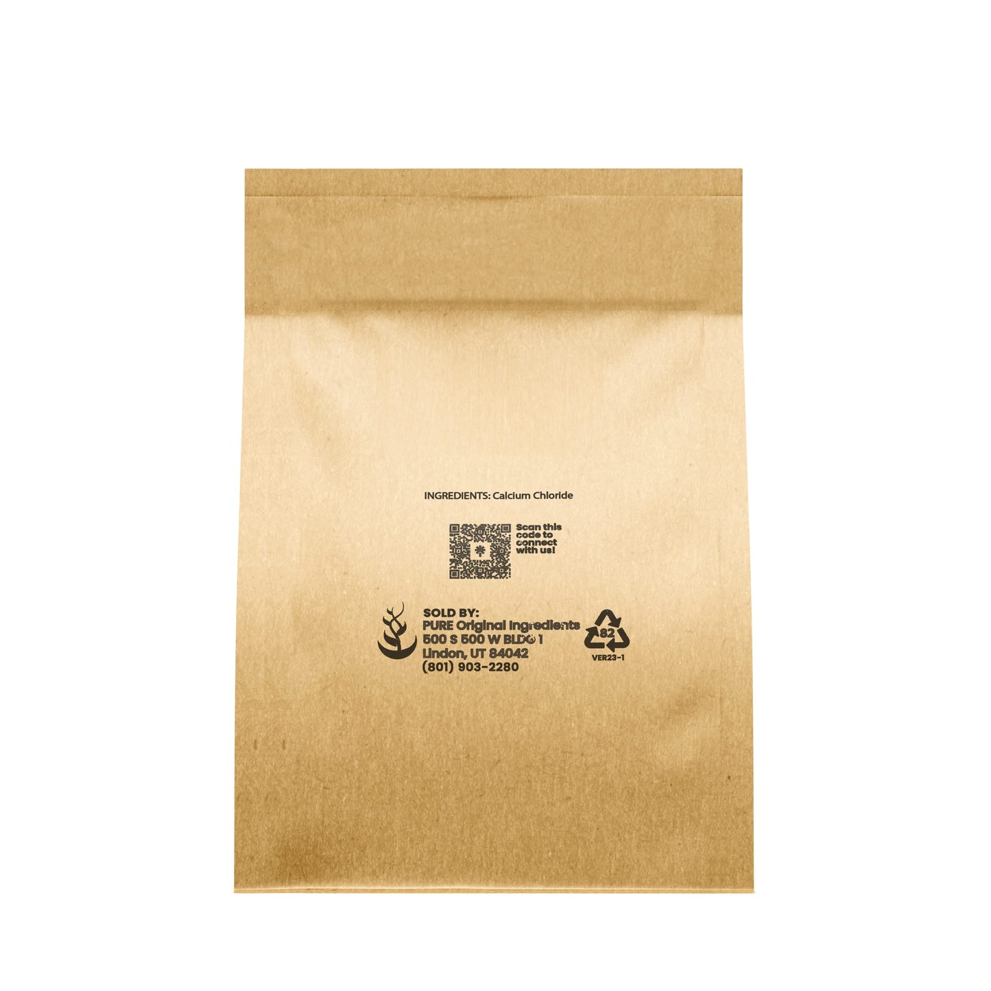 PURE ORIGINAL INGREDIENTS Calcium Chloride Food Safe for Wine Making & Cheese Making, 1 lb, White