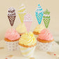 Ercadio 25 Pack Ice Cream Cupcake Toppers Glitter Cupcake Picks For Baby Shower Birthday Summer Hawaii Theme Party Cake Decorati
