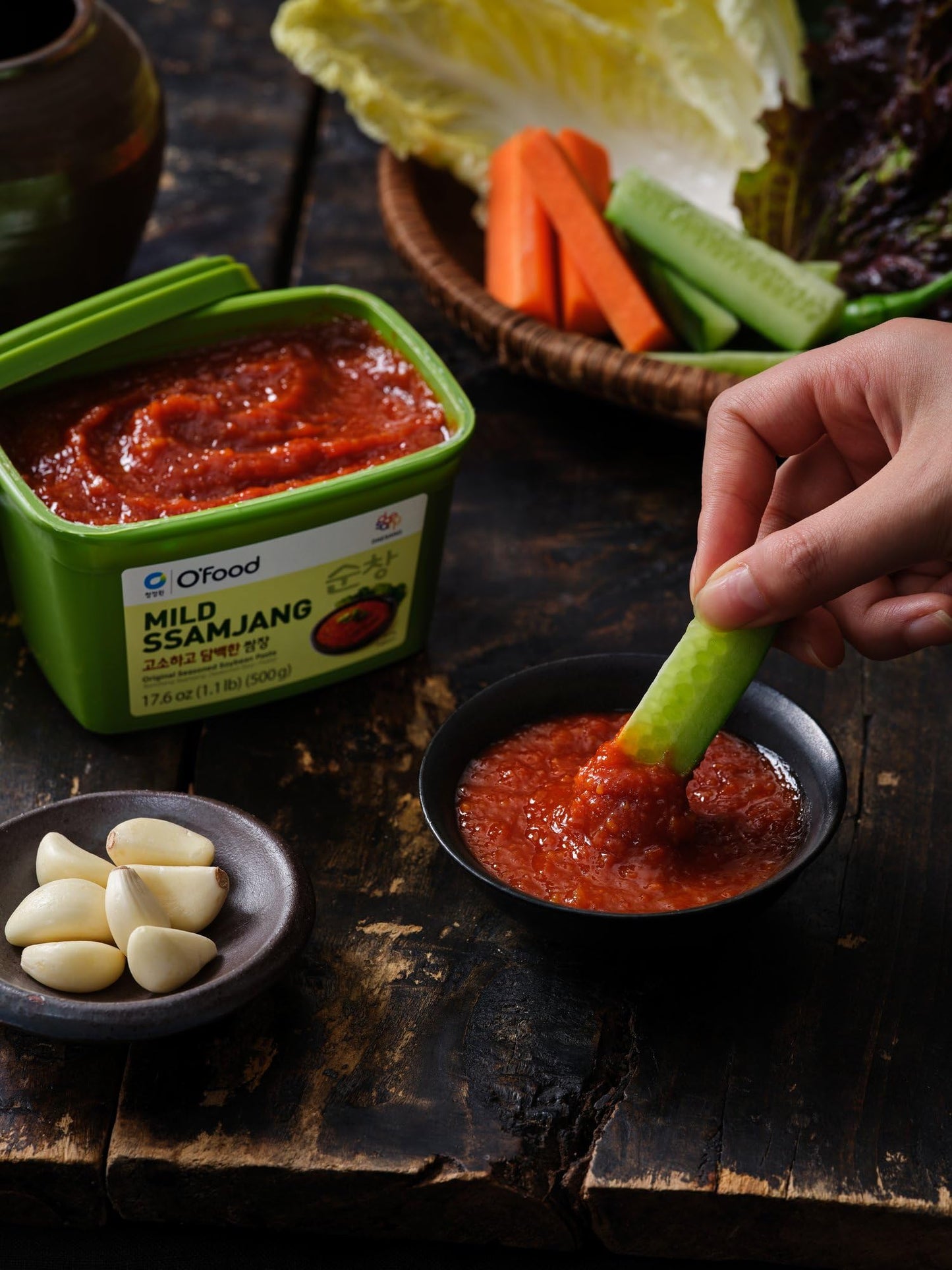 Chung Jung One O'Food Spicy Ssamjang, Korean Spicy Seasoned Soybean Paste Sauce, Perfect For Rice, Noodles, Fresh Vegetables And Meat, Hot & Flavorful (15.9 Oz, 450G)