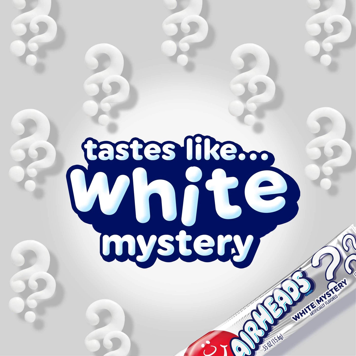 Airheads Candy, White Mystery Flavor, Individually Wrapped Full Size Bars, Taffy, Non Melting, Party, Pack Of 36 Bars