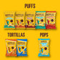 Hippeas Chickpea Puffs, Variety Pack: Vegan White Cheddar, Nacho Vibes, 0.8 Ounce (Pack of 30), 3g Protein, 2g Fiber, Vegan, Glu