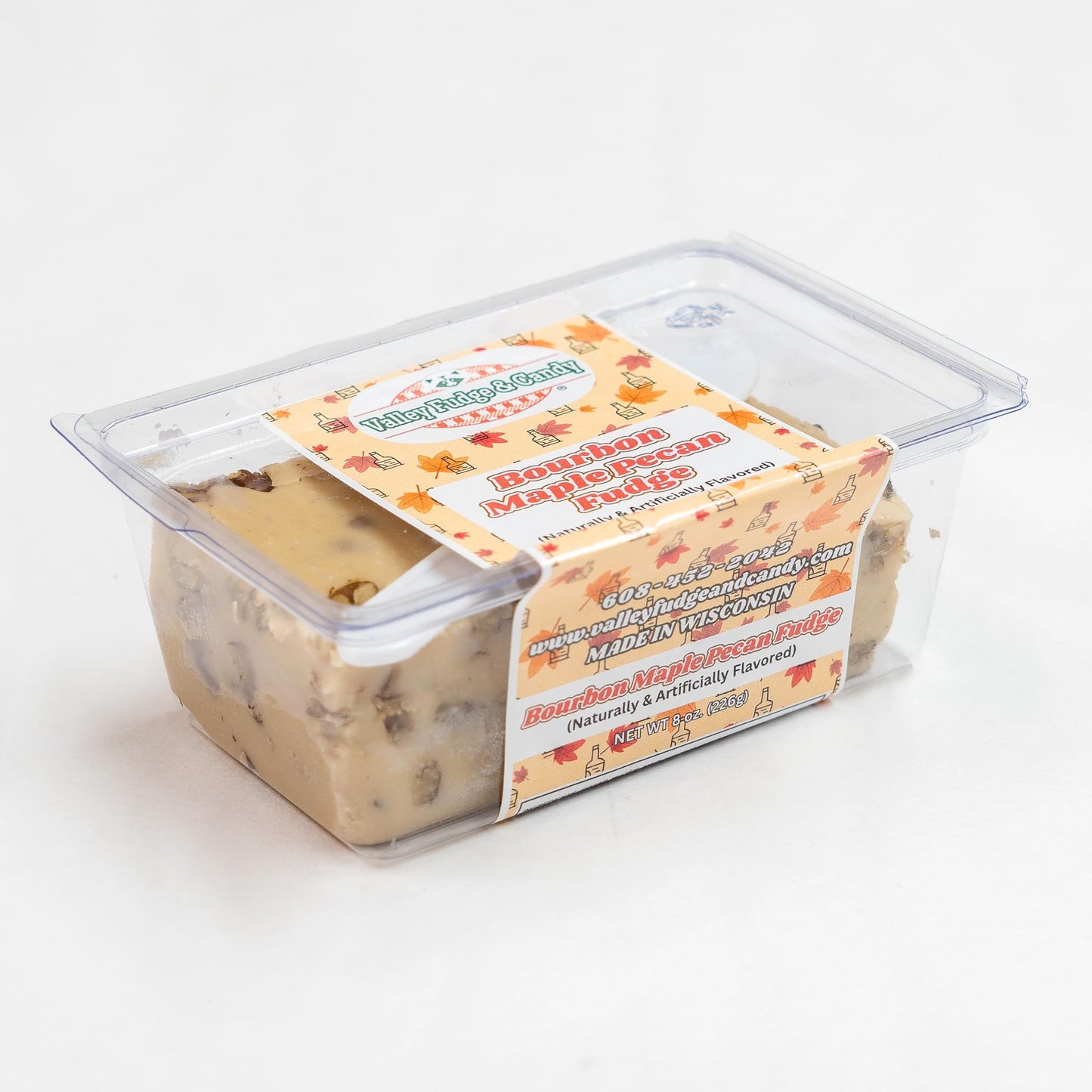 Valley Fudge spirit-inspired flavor Maple Pecan Artisan Fudge, One Pound Package, Gourmet Candy