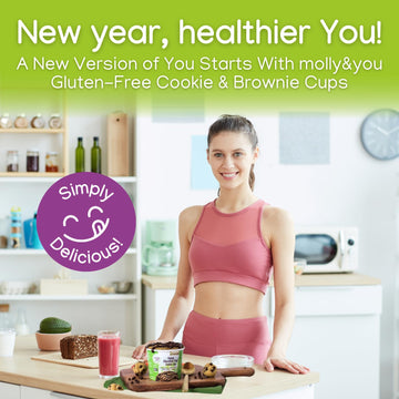 Molly And You Gooey Chocolate Chip Gluten-Free Cookie Cup (Pack Of 6) - A Gluten-Free Dessert, Microwave Cookie Snack Cup, Singl