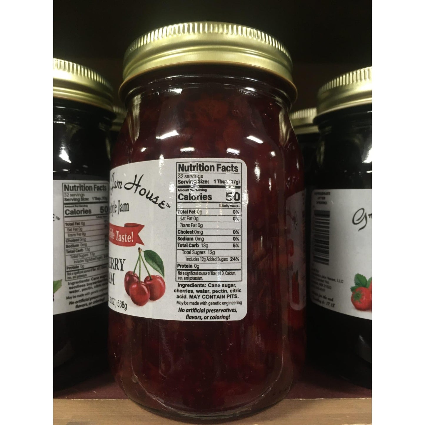 Homestyle Cherry Jam - One Pint - Grandma'S Jam House