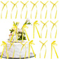 Gyufise 30Pcs Bowknot Cake Toppers, Yellow Cake Decorations for Birthdays, Weddings, Baby Showers, Size: 2.9x5.7 inches