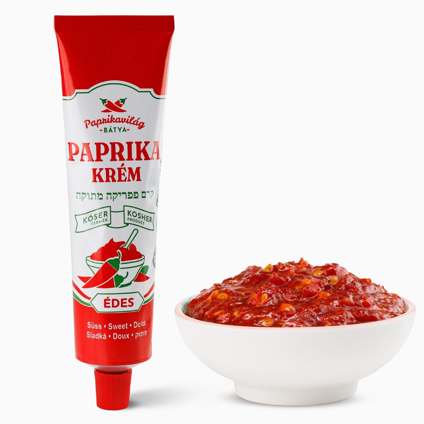 Hungarian Paprika Paste, Sweet (3X160G/5.6Oz) Certified Kosher, Imported From Hungary, Similar To Piros Arany