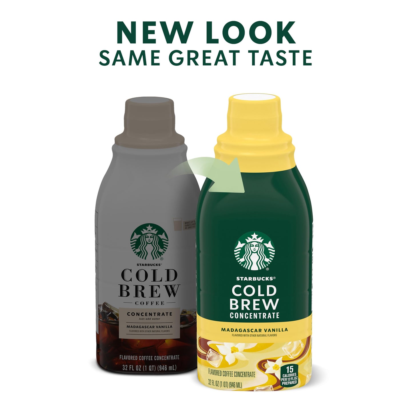 Starbucks Cold Brew Coffee Concentrate, Naturally Flavored Madagascar Vanilla, 100% Arabica, Multi-Serve Bottle (32 Fl Oz)